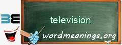 WordMeaning blackboard for television